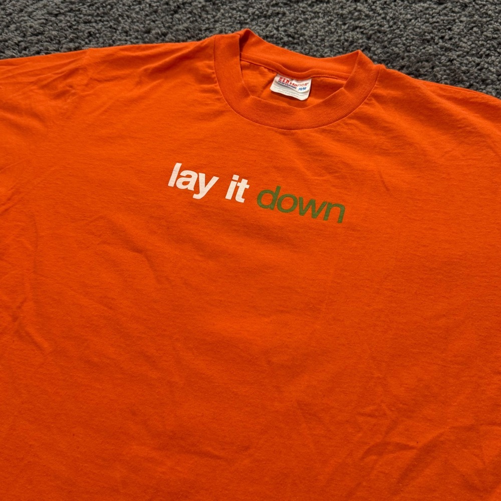 Vintage Hanes Jennifer Knapp Tour Shirt Mens Orange Excellent Lay It Down 2000 M